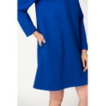 Rochie cu decolteu rotund si buzunare laterale Clara