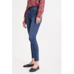 Blugi slim fit cu talie inalta