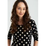 Bluza cu imprimeu si terminatie elastica