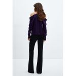 Bluza din satin cu decolteu pe umeri Shell