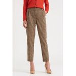 Pantaloni crop cu model in carouri