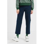 Pantaloni crop cu pensa