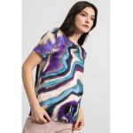 Bluza de matase cu maneci scurte Zena