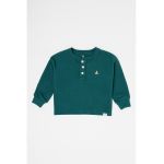 Bluza din bumbac cu decolteu henley