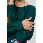 Bluza cu maneci bishop Guaca