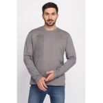 Bluza din bumbac cu decolteu la baza gatului