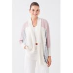 Cardigan cu aspect colorblock