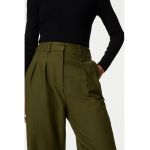 Pantaloni crop cu talie inalta