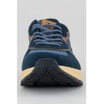 Pantofi sport low-cut cu garnituri din piele intoarsa si logo