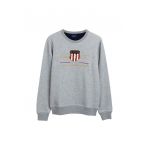 Bluza de trening cu decolteu la baza gatului si logo brodat