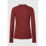 Bluza din amestec de lyocell cu decolteu la baza gatului