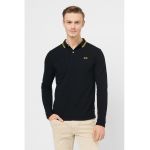 Bluza polo de bumbac cu aspect de pique Vintage Tipped