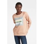 Bluza sport cu decolteu la baza gatului si aplicatie logo cu model colorblock
