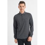 Bluza polo de bumbac cu logo discret