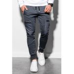 Pantaloni sport cargo cu detalii contrastante