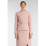Bluza de bumbac organic cu decupaj lateral