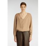 Bluza din lyocell cu decolteu in V