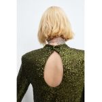 Bluza cu paiete si decupaj pe spate Xlenjuel