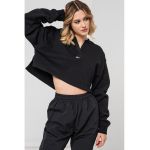 Bluza de trening crop din bumbac