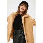 Palton de blana shearling sintetica cu buzunare