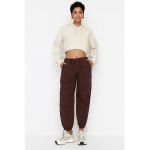 Pantaloni relaxed fit cu talie joasa