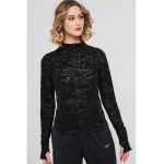 Bluza cu tehnologie Dri-FIT si fenta cu fermoar pentru alergare
