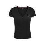 Tricou slim fit cu decolteu in V