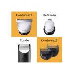 Aparat de tuns barba Beard Trimmer BT9441 - Wet&Dry - buton rotativ de precizie - 40 de setari pentru lungime - 3 capete - 4 piepteni - 1 aparat de ras Gillette - autonomie 180 minute - Trusa de calatorie - Negru