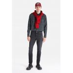 Blugi slim fit cu model uni