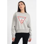 Bluza de trening cu decolteu la baza gatului si logo