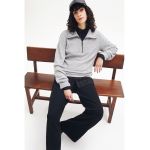 Bluza de trening cu fermoar scurt si maneci cazute