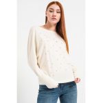 Bluza din amestec de modal cu decolteu barcuta