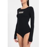 Body slim fit cu imprimeu logo