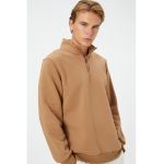Bluza de trening cu fenta cu fermoar