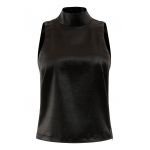 Bluza fara maneci cu slit lateral cu fermoar