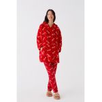 Pantaloni de pijama cu model fleece