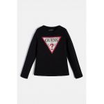 Bluza cu imprimeu logo si strasuri