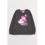 Bluza de trening cu maneci cazute si imprimeu cu desene