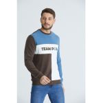 Bluza de trening cu decolteu la baza gatului si model colorblock Fiesta