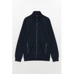 Bluza de trening cu fermoar si guler mediu