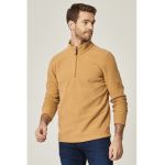 Bluza de trening din fleece cu fenta cu fermoar
