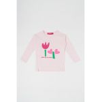 Bluza din amestec de bumbac cu imprimeu grafic