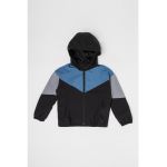 Jacheta cu gluga si model colorblock