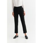 Pantaloni crop cu talie medie
