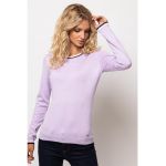 Pulover tricotat fin cu detalii cu model in dungi Hanta