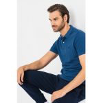 Tricou polo din material pique cu logo brodat Classic