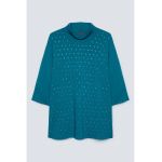 Bluza de jerseu cu guler inalt si strasuri