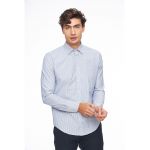 Camasa slim fit cu model cu dungi discrete