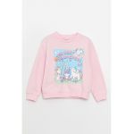 Bluza de trening cu imprimeu si captuseala din fleece