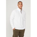 Bluza de trening din fleece cu fenta cu fermoar